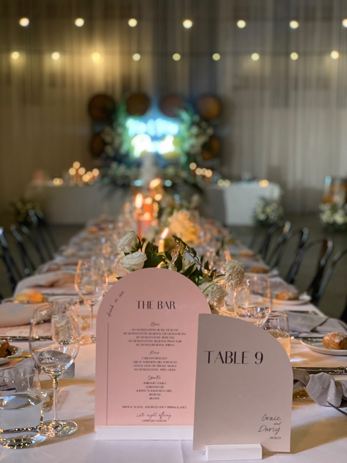 Malibu Drinks Menu - Small