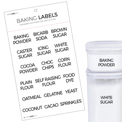 Baking Organisation Label Pack