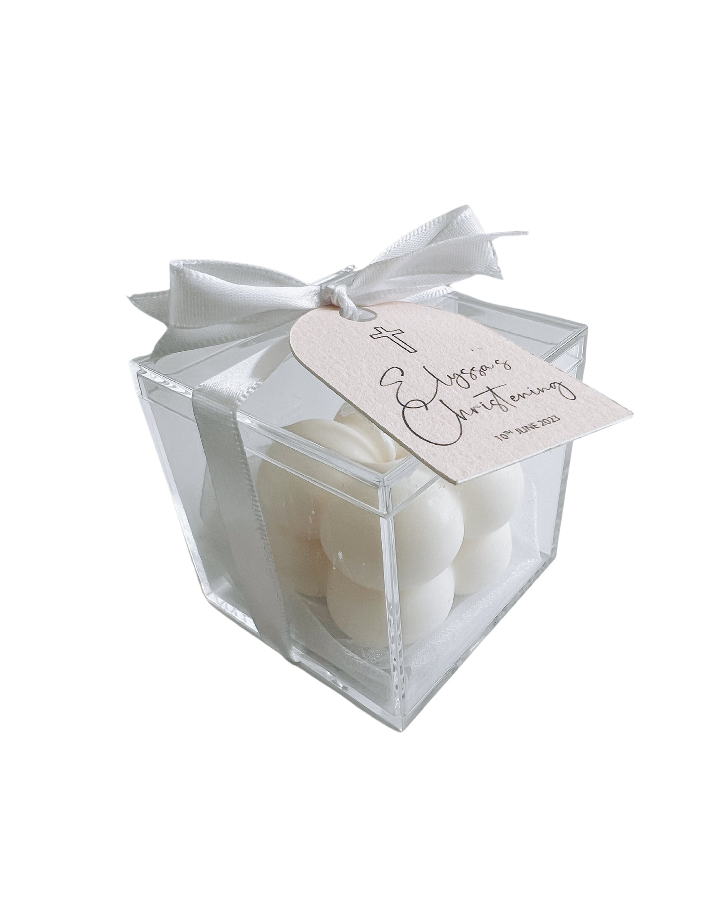 Mini Bubble Candle Bonbonniere Favour in Acrylic Box