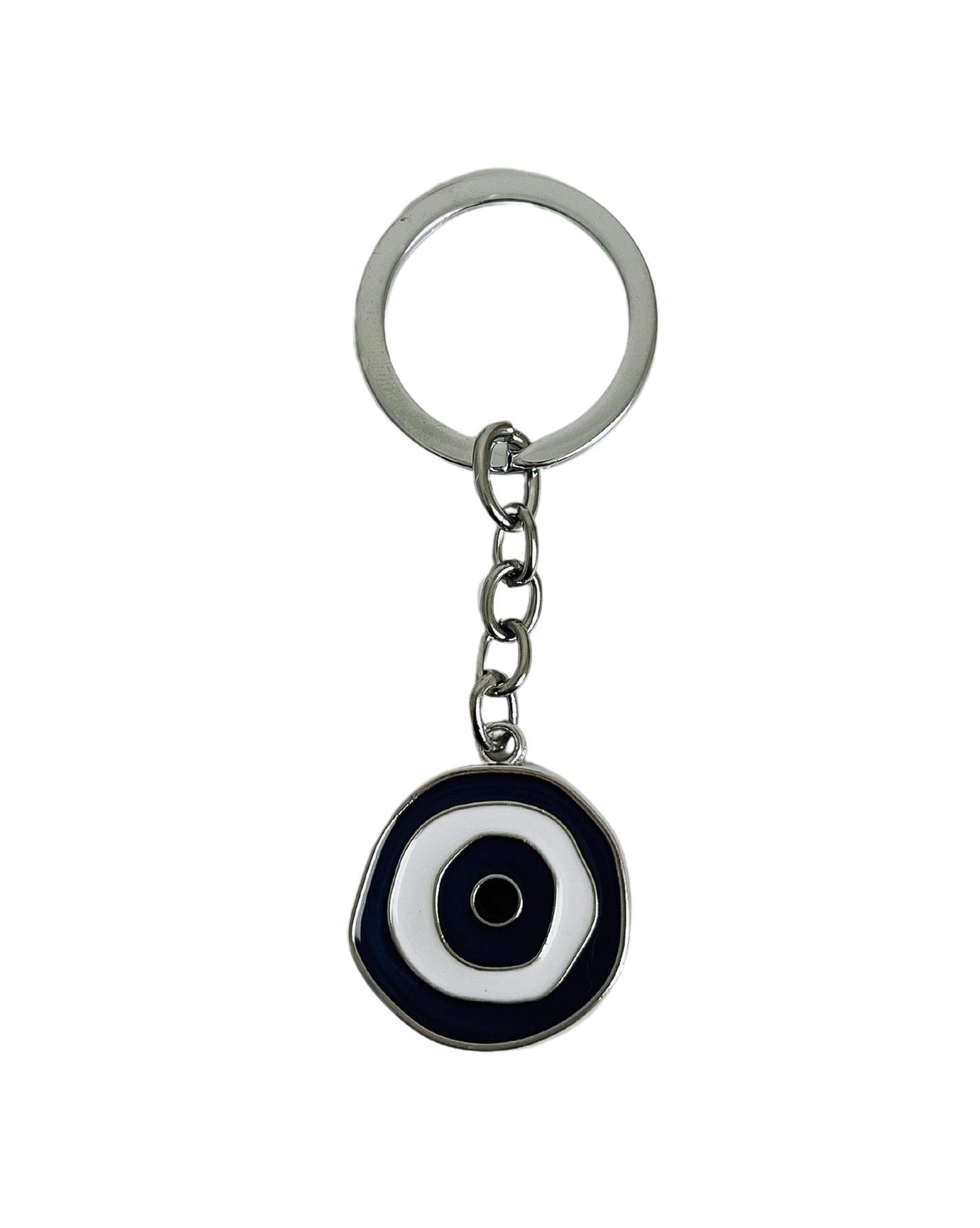 Evil Eye Keyring in Navy Blue