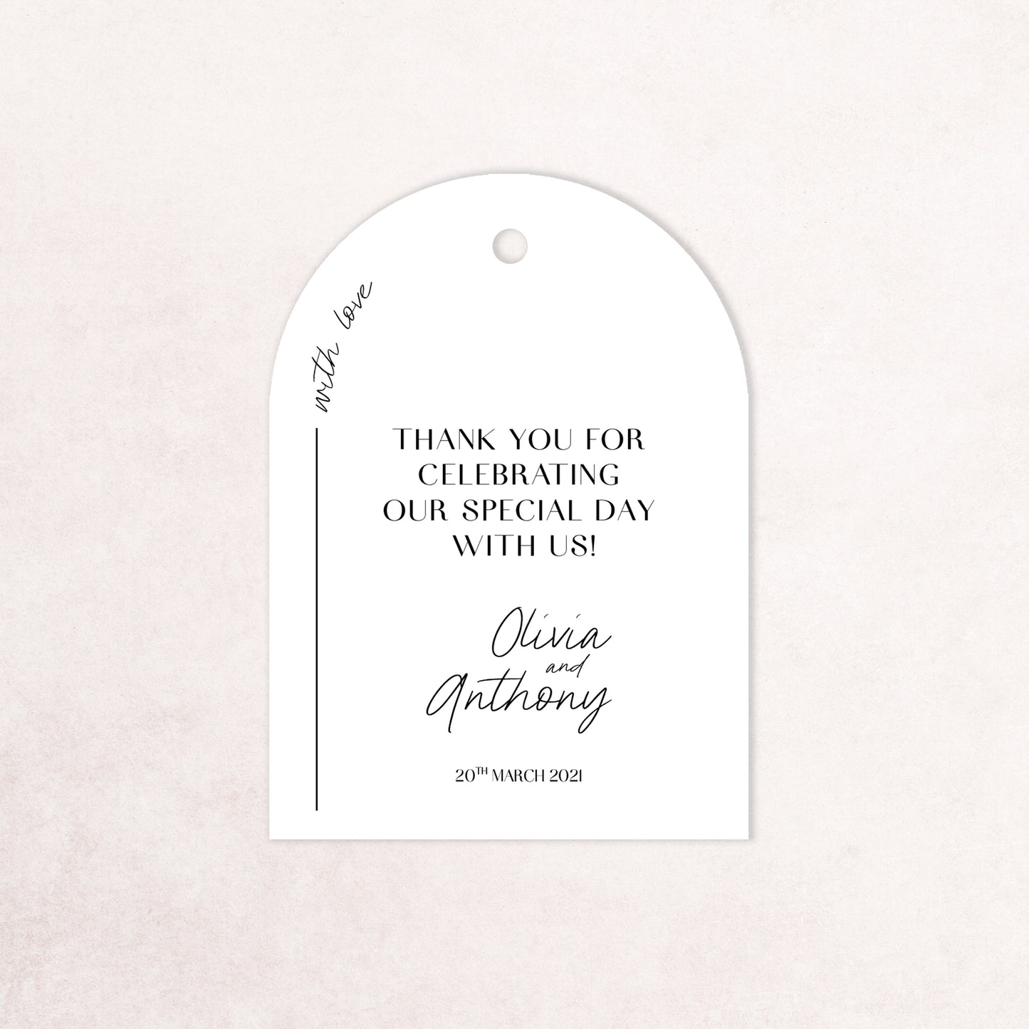 Malibu Bonbonierre Favour Tags