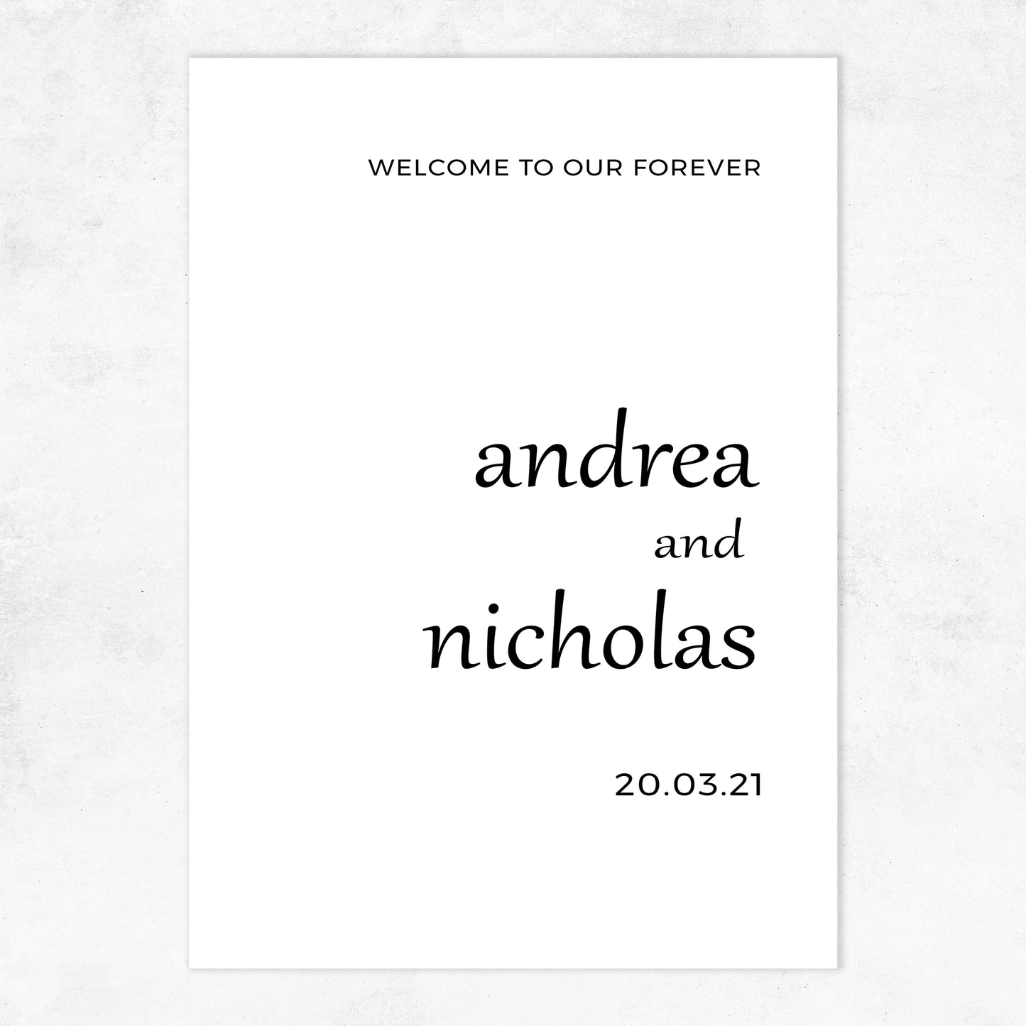 Melbourne Welcome Event Sign - Large