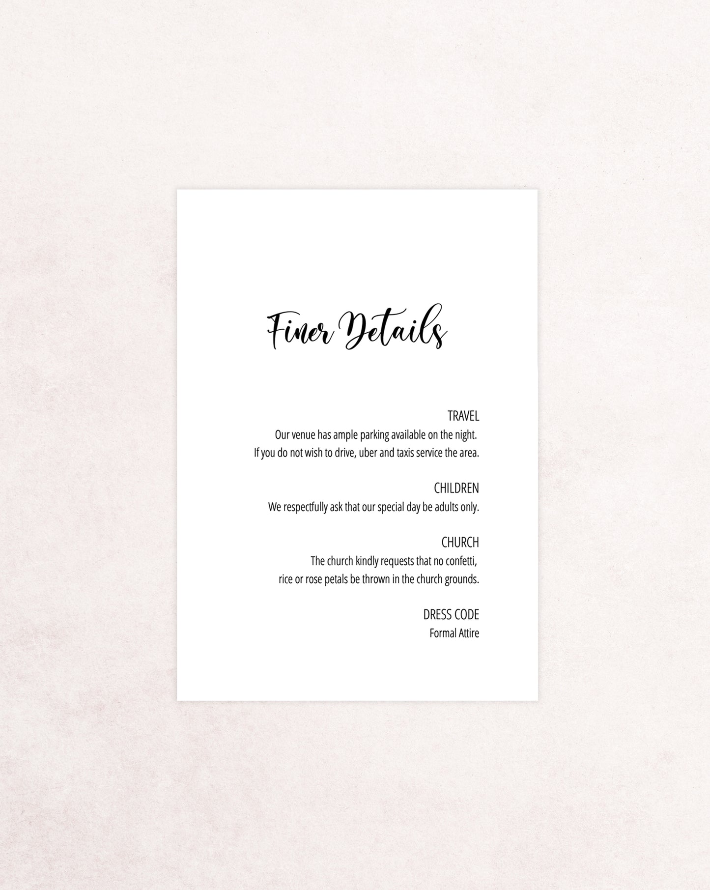 Moonlight Three Card Wedding Invitation Suite