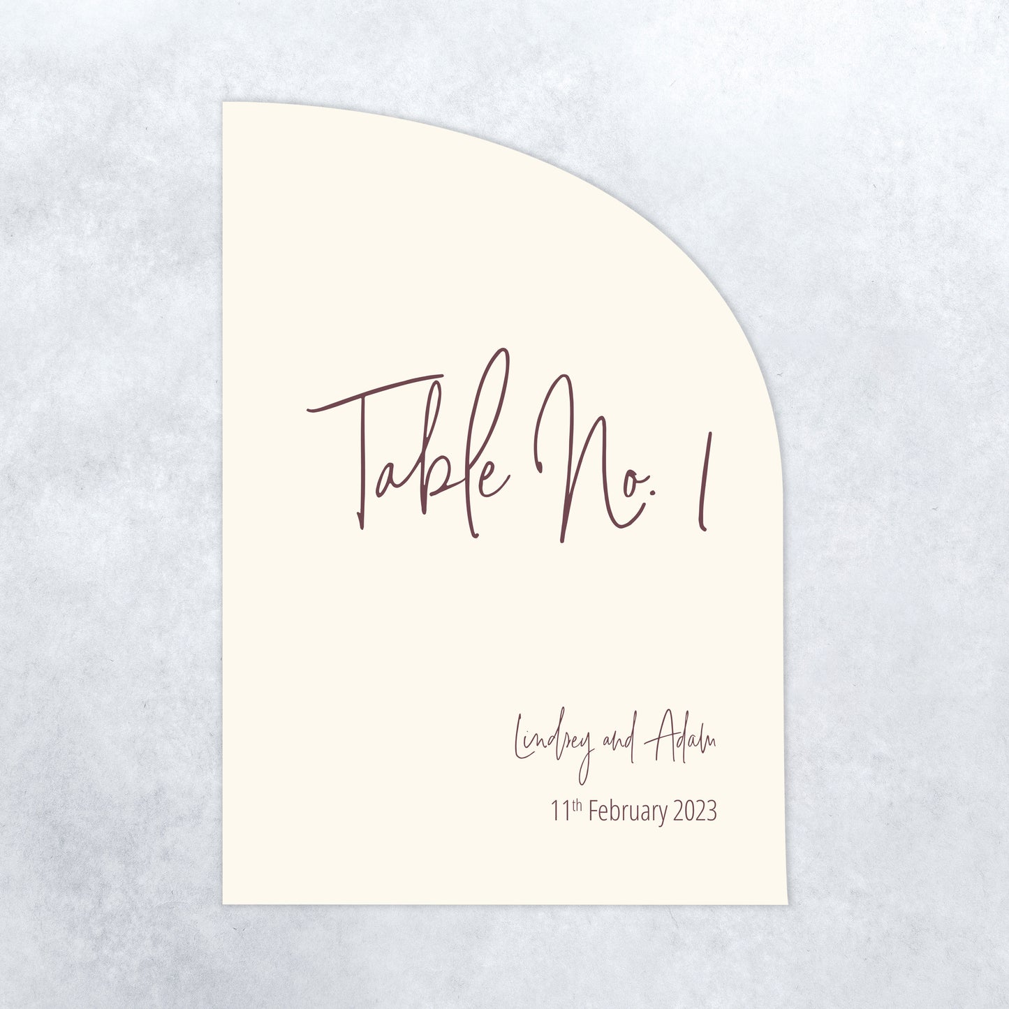 New York Table Number Sign