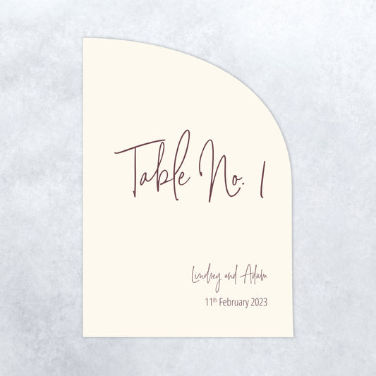 New York Table Number Sign