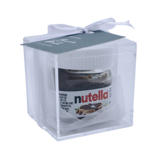 Mini Nutella Bonbonniere Favour in Acrylic Box
