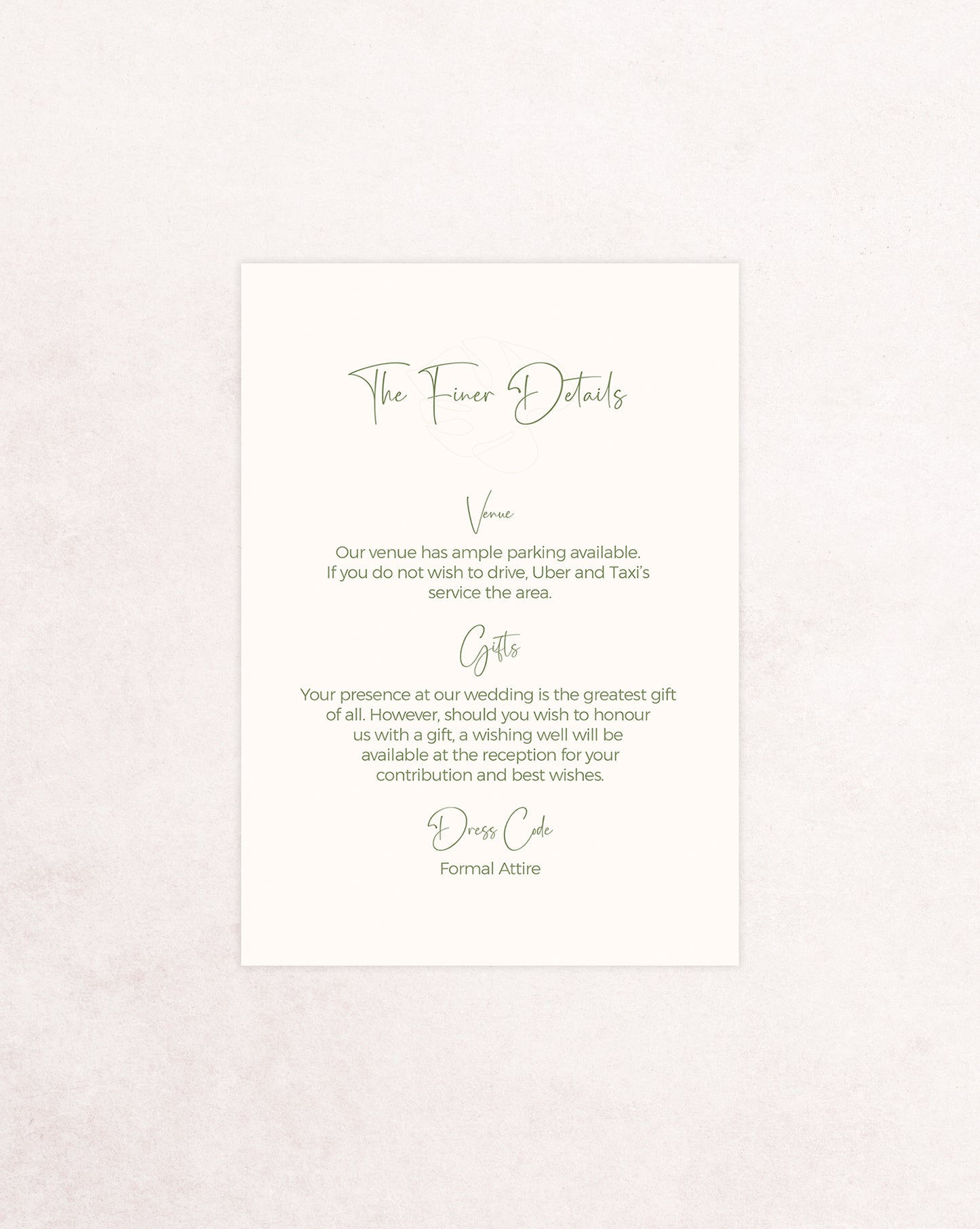 Palm Springs Three Card Wedding Invitation Suite