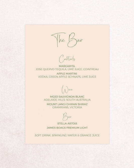 Palm Springs Drinks Menu Sign - Small