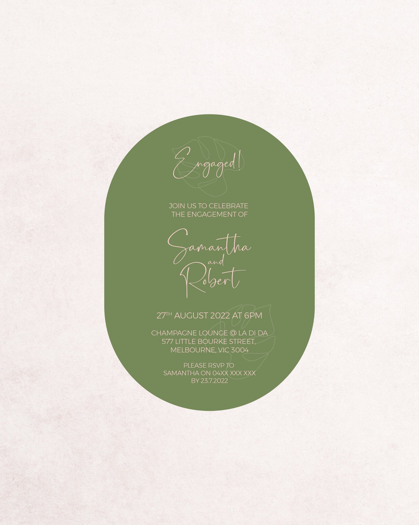 Palm Springs Engagement Invitation