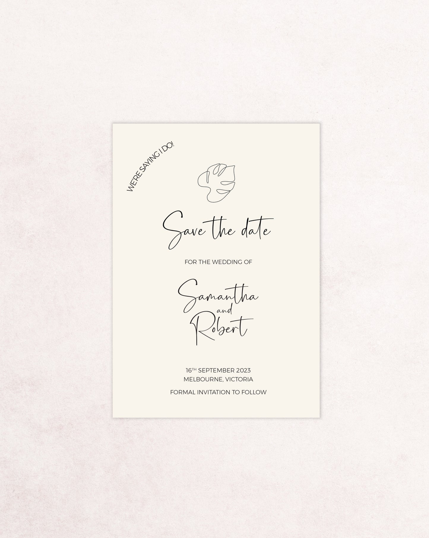 Palm Springs Save The Date Invitation Card