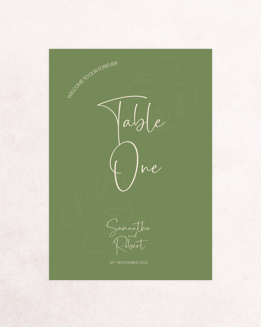 Palm Springs Table Number Sign