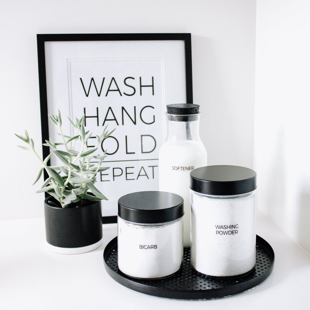 Wash Hang Fold Repeat Printable Laundry Sign in Font 4