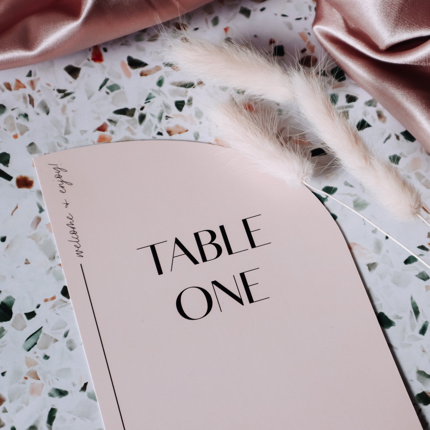 Malibu Table Number Sign