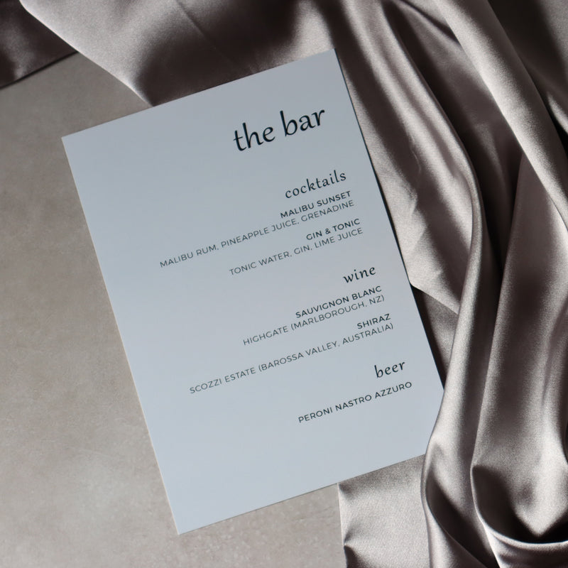 Melbourne Drinks Menu Sign - Medium