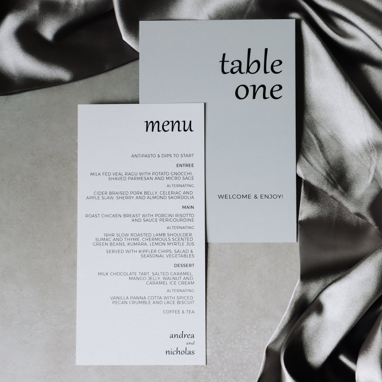 Melbourne Table Number Sign