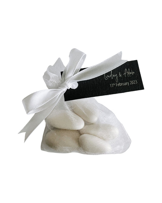 Luxurious Organza Pouch Bonbonniere with Sugared Almonds