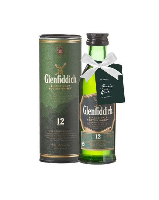 Mini Glenfiddich Alcohol Bonbonniere Favour
