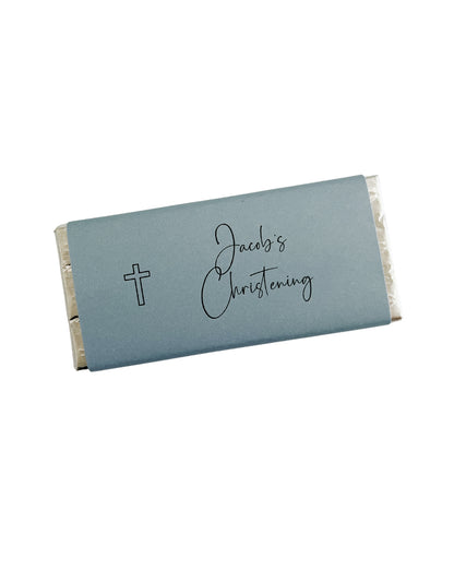 Jacob Christening Baptism Chocolate Bar Bonbonniere Favour
