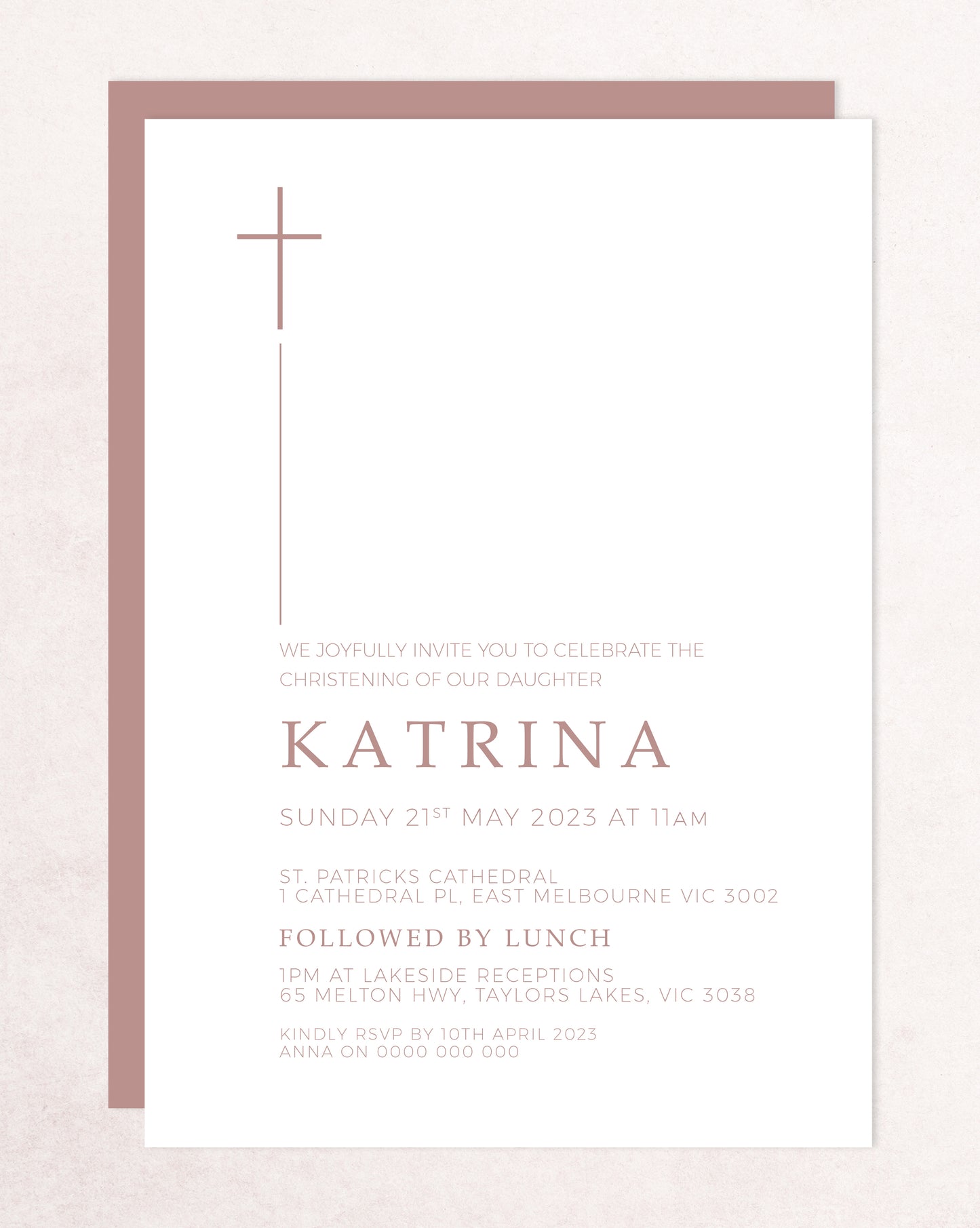 Katrina Christening Baptism Invitation