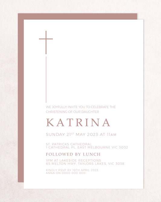 Katrina Christening Baptism Invitation