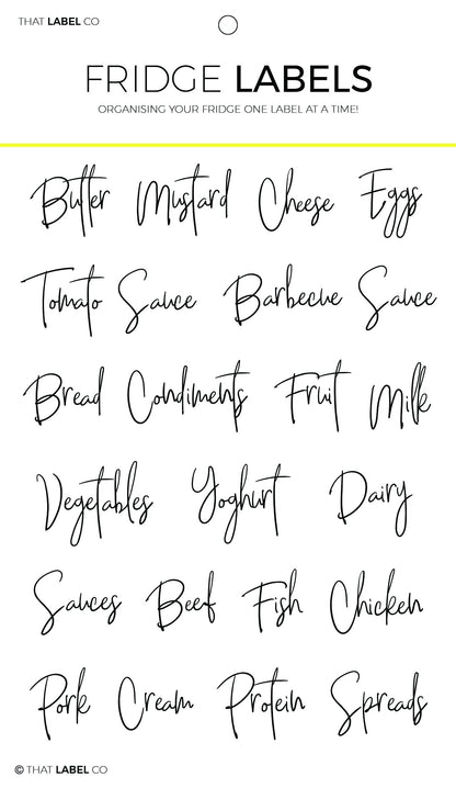 Fridge Organisational Label Packs by That Label Co
