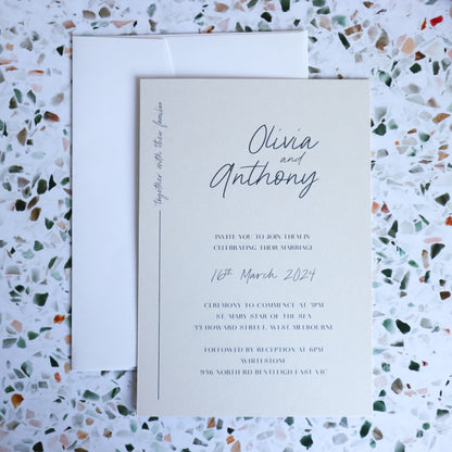 Malibu Four Card Wedding Invitation Suite