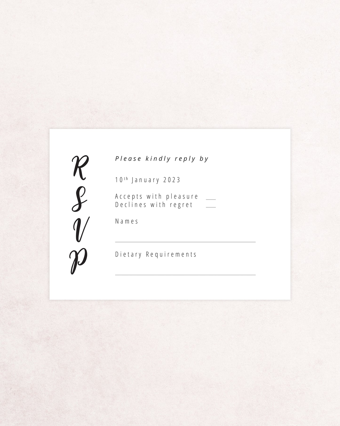 Moonlight Four Card Wedding Invitation Suite