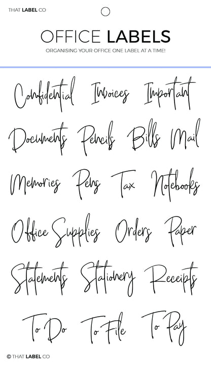 Office Organising Label Packs by That Label Co