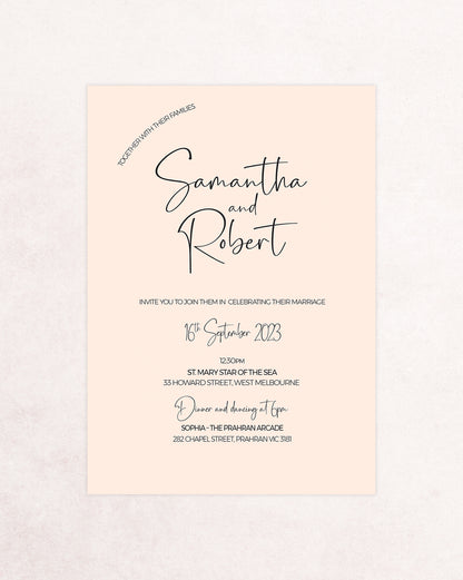 Palm Springs Three Card Wedding Invitation Suite