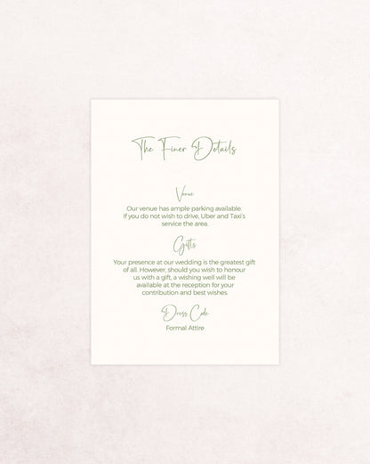 Palm Springs Five Card Wedding Invitation Suite