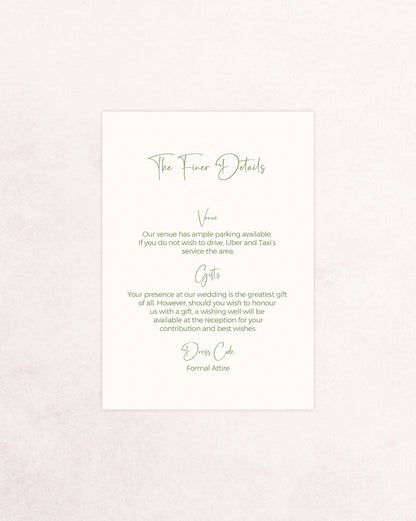 Palm Springs Three Card Wedding Invitation Suite