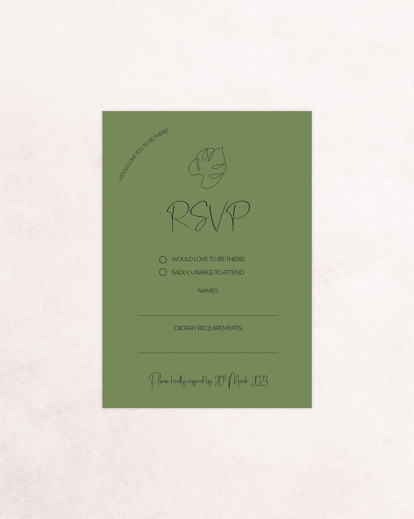 Palm Springs Three Card Wedding Invitation Suite