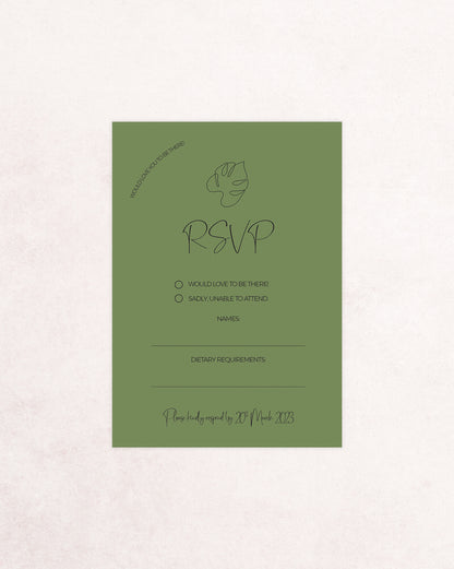 Palm Springs Three Card Wedding Invitation Suite