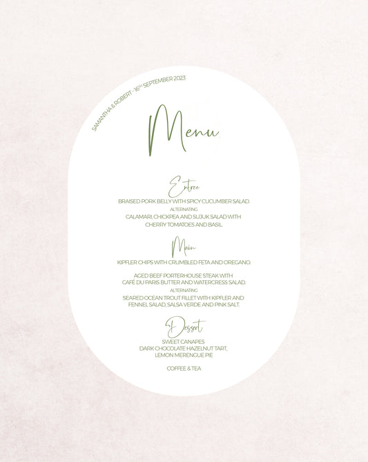 Palm Springs Food Menu