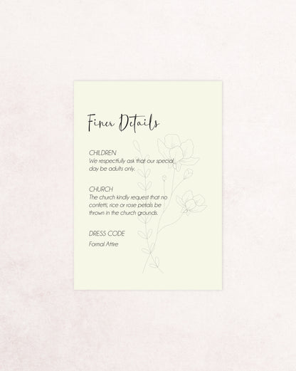 Paris Three Card Wedding Invitation Suite