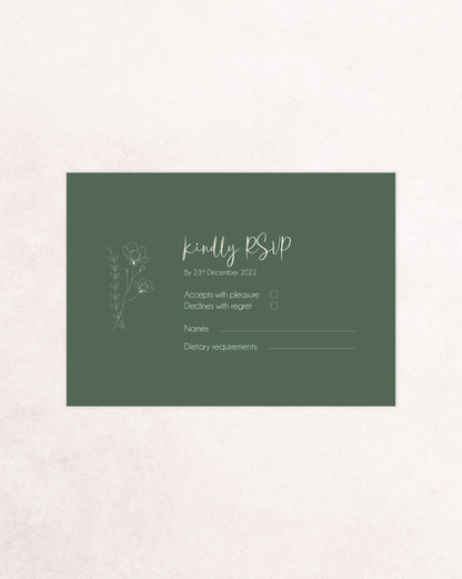Paris Three Card Wedding Invitation Suite