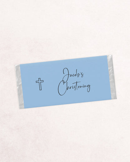 Jacob Christening Baptism Chocolate Bar Bonbonniere Favour