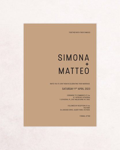 Tuscany Four Card Wedding Invitation Suite