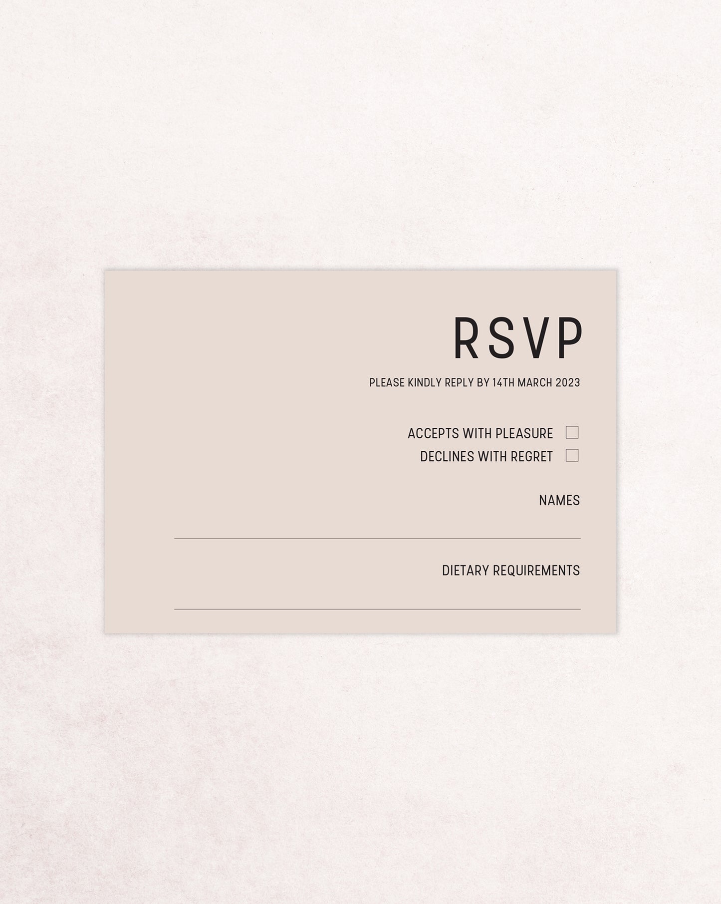 Tuscany Two Card Wedding Invitation Suite